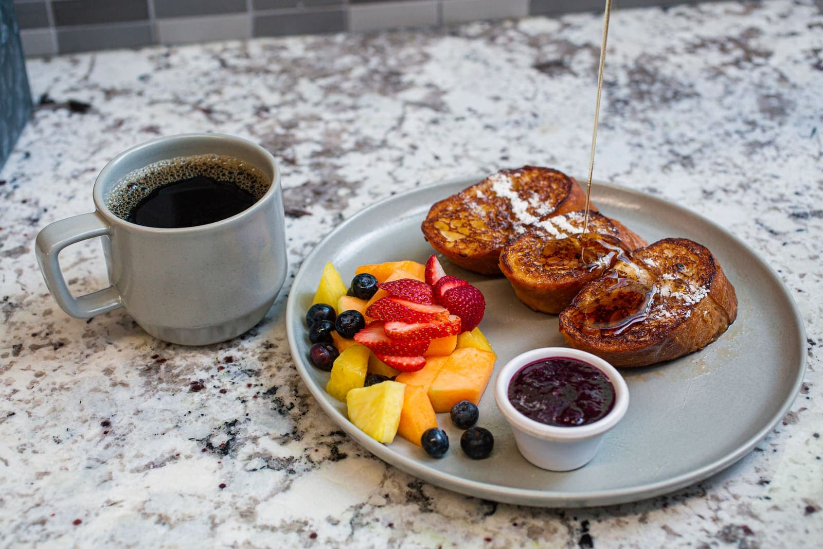 24-hour French toast at iJava Cafe, San Jose